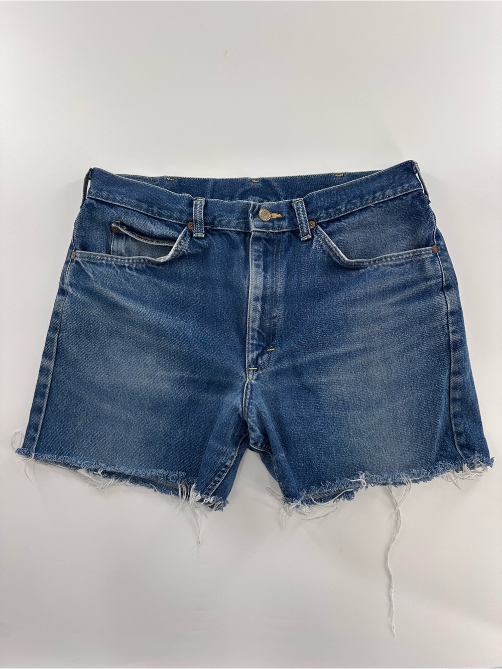 Vintage Lee Blue Denim Cutoff Shorts Size L - Picture 1 of 12